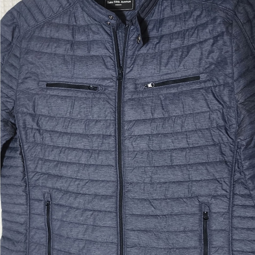 Saks Fifth Avenue Women’s Navy Jacket Size L - Picture 3 of 9